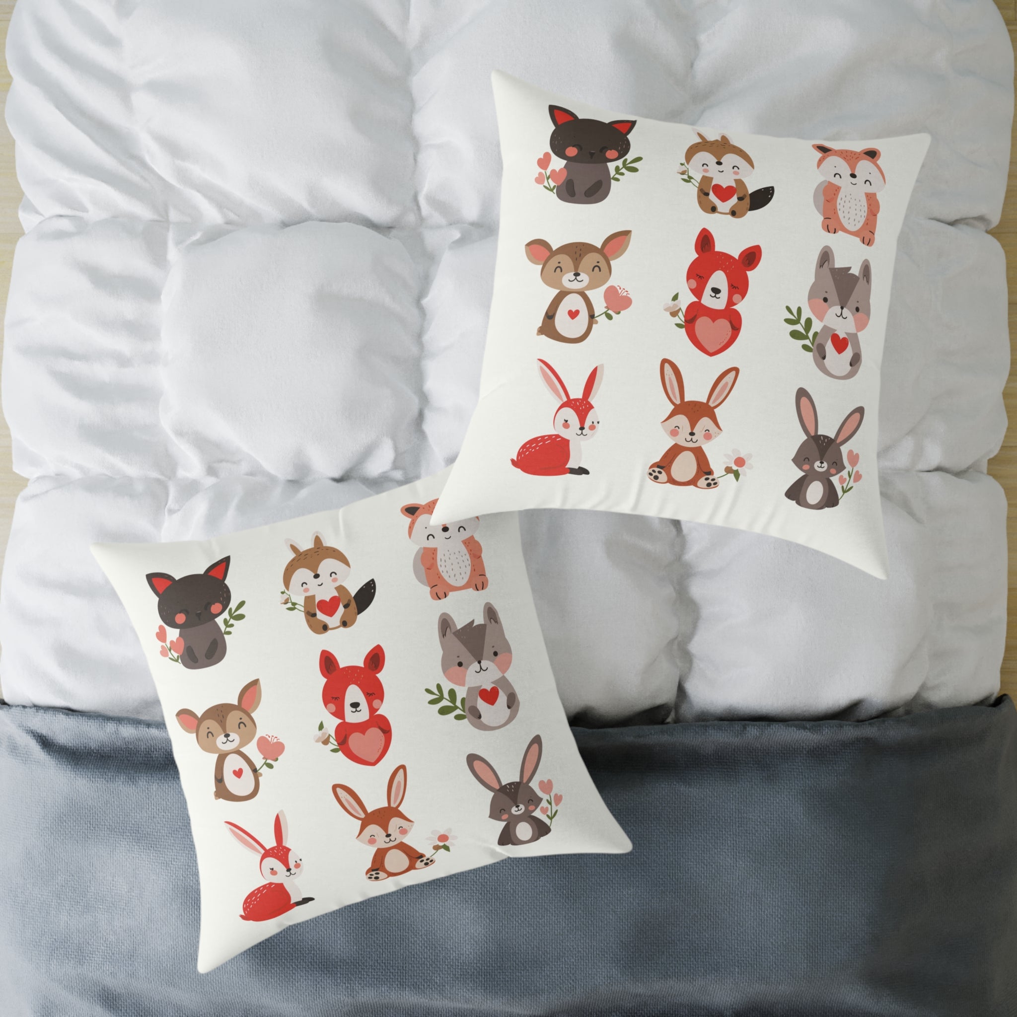 Skurriles Tierdruckkissen, gemütliches Wohndekor, Geschenk für Tierliebhaber, Kinderzimmer-Akzent, süßes Kissen, Jahreszeitendekoration