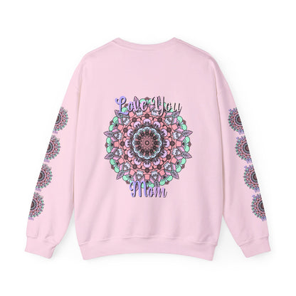 Black unisex crewneck sweatshirt with 'Love You Mom' design, perfect birthday gift for mom