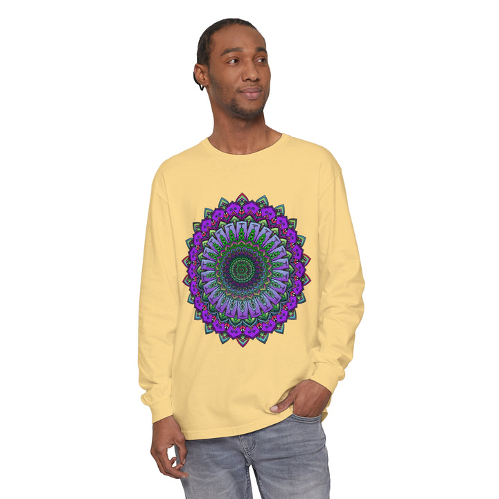 A detailed and colorful Intricate Mandala Unisex Long Sleeve T-Shirt