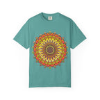 Sunburst Mandala T-Shirt — Vibrant Floral Boho Graphic Tee