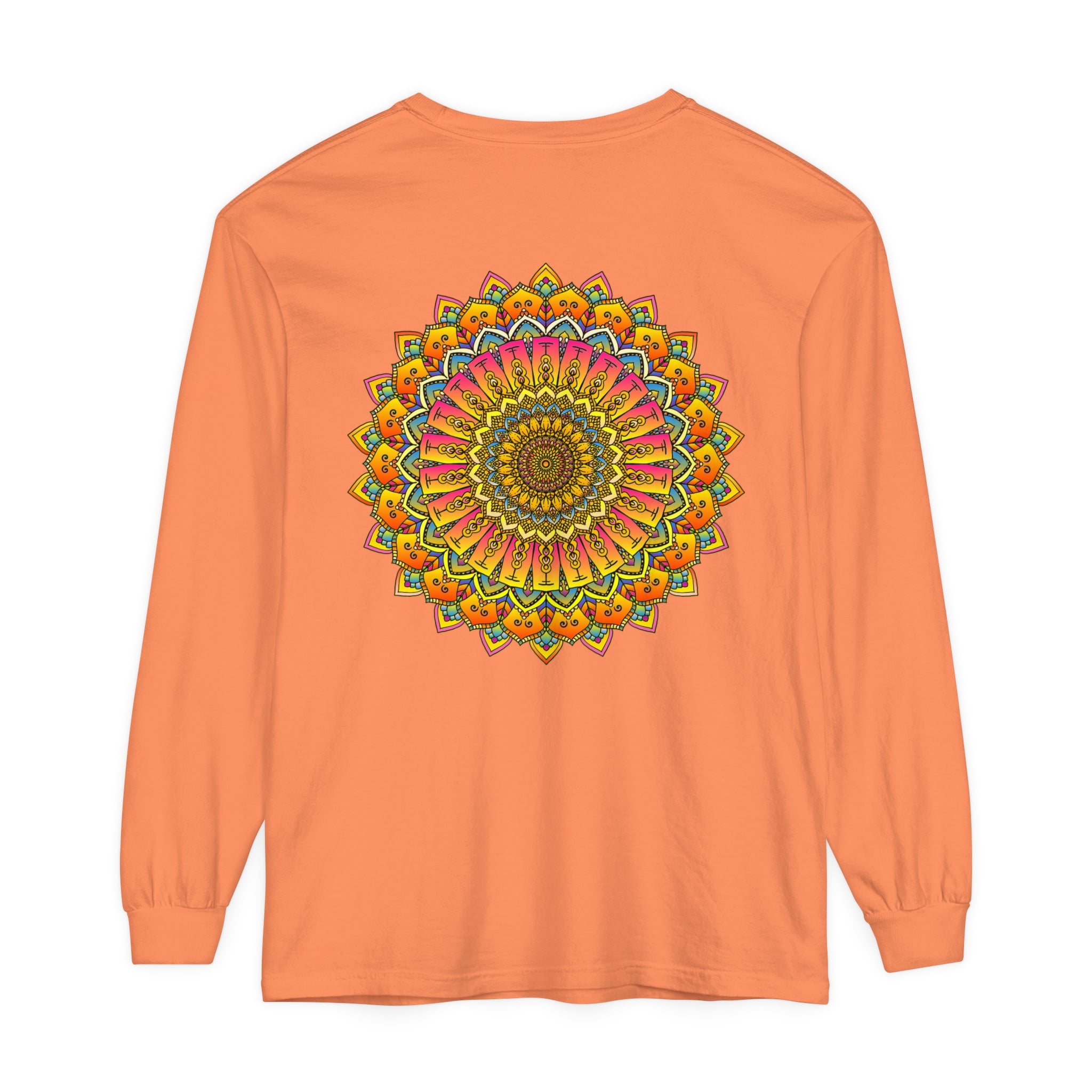 Colorful and intricate mandala design long sleeve unisex t-shirt product image