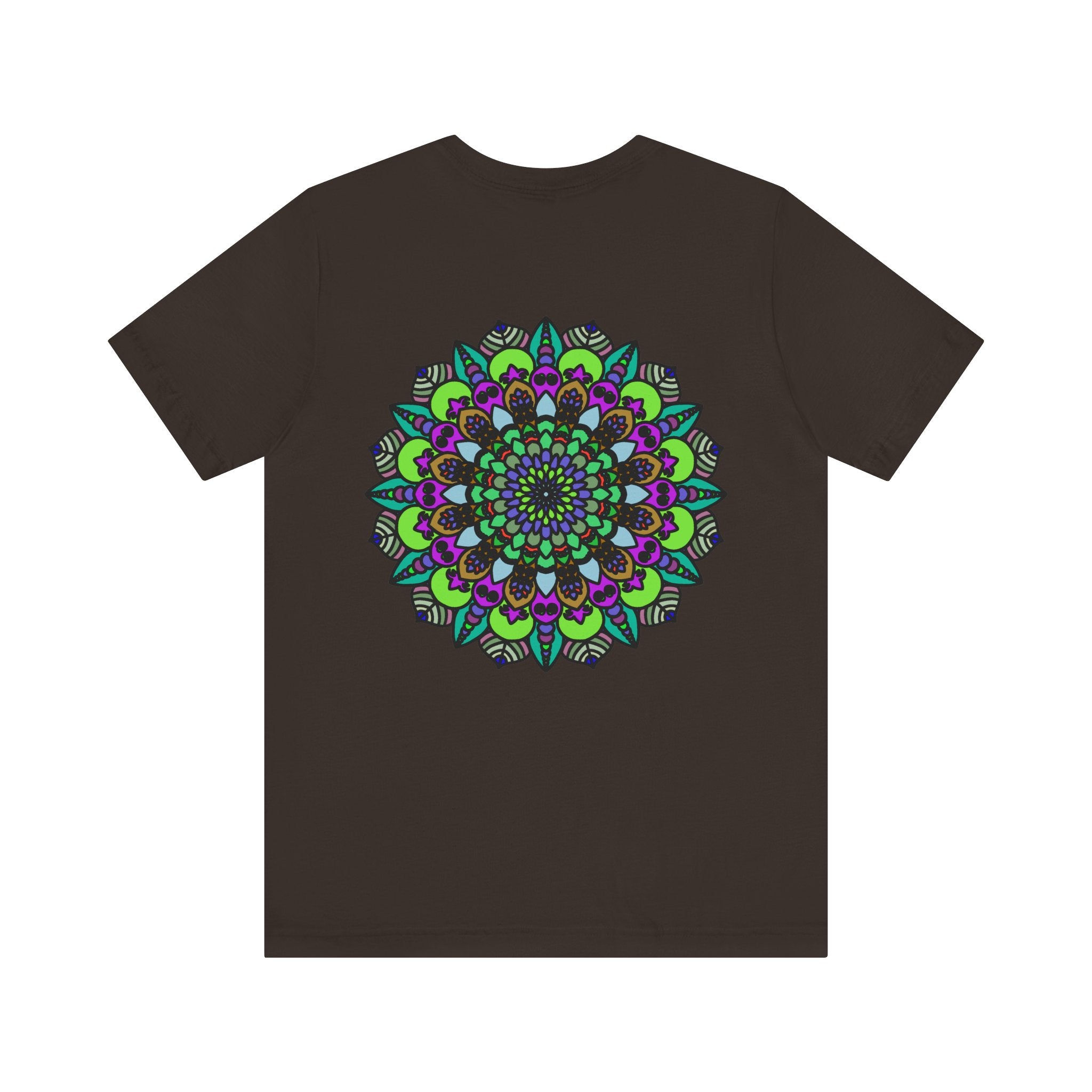 Beautiful black and white mandala peace tee promoting spiritual harmony and tranquility