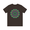 Beautiful black and white mandala peace tee promoting spiritual harmony and tranquility