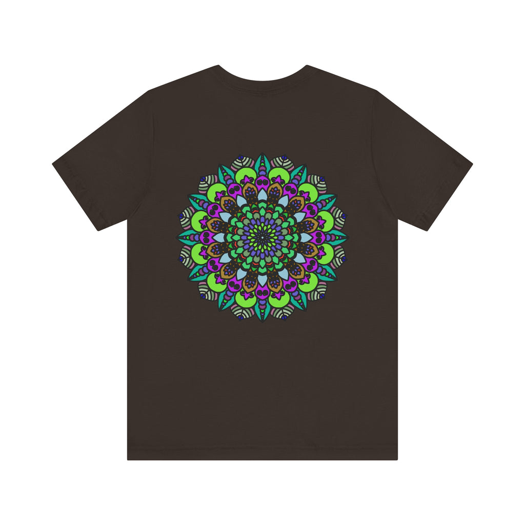 Beautiful black and white mandala peace tee promoting spiritual harmony and tranquility