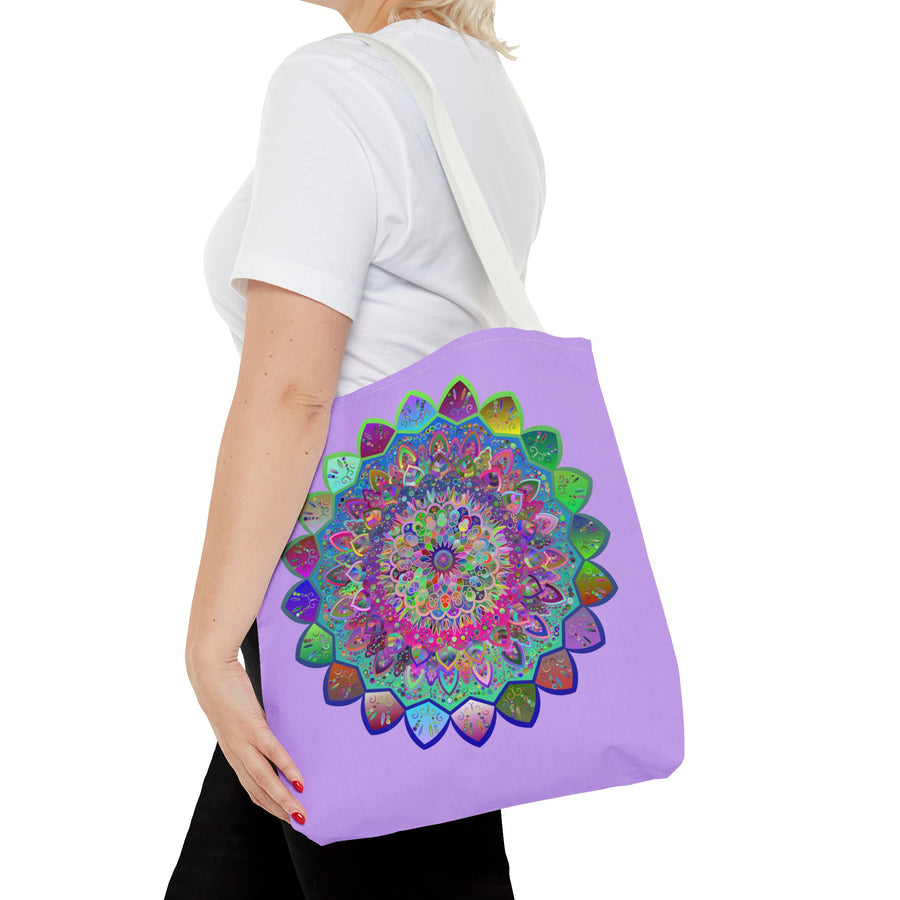 Sunburst Mandala Tote – Color Explosion on Canvas