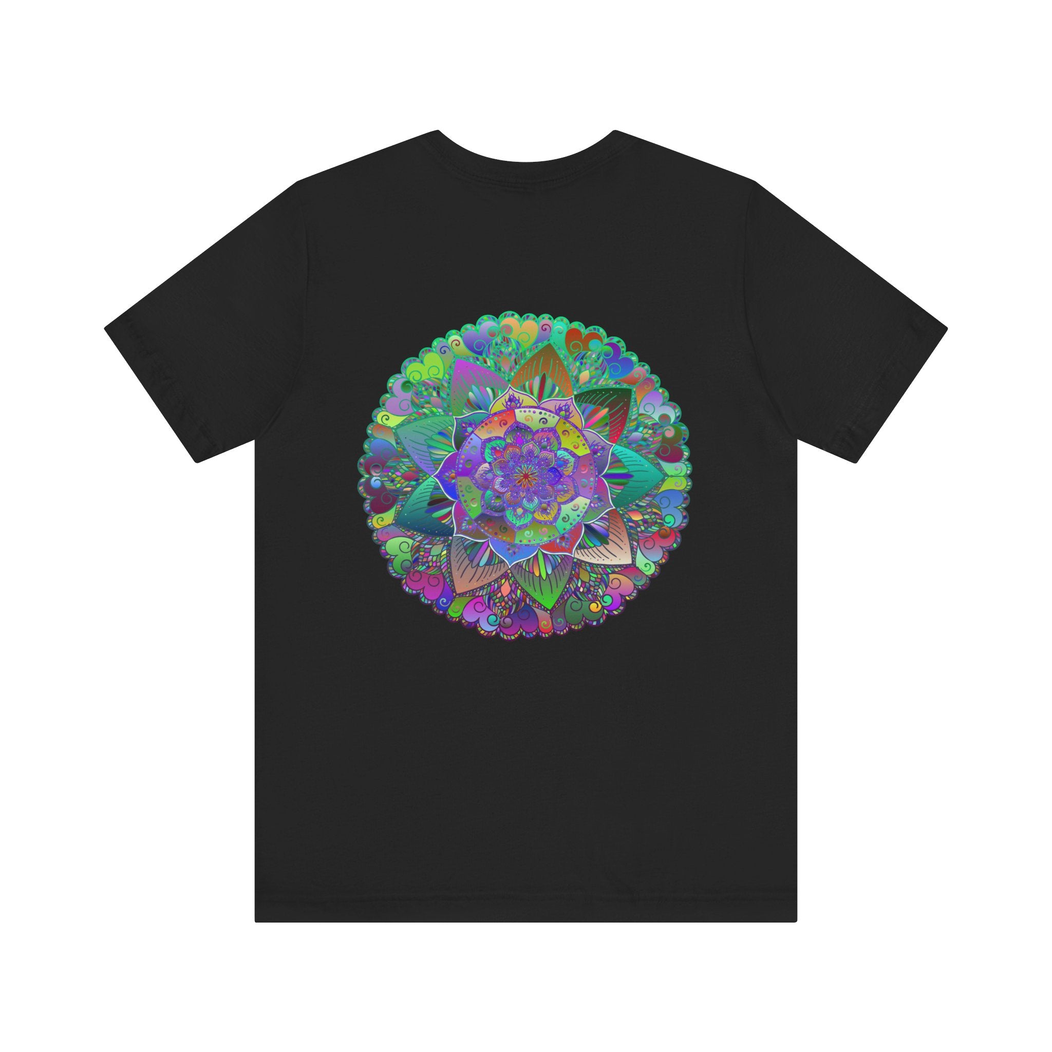 Vibrant Mandala T-Shirt featuring intricate spiritual design symbolizing peace and harmony