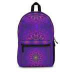 Purple Mandala Backpack with Intricate Floral Design and Comfort