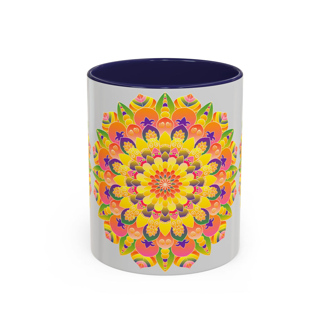 Beautiful and detailed mandala pattern on a ceramic mug