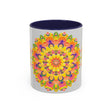 Beautiful and detailed mandala pattern on a ceramic mug