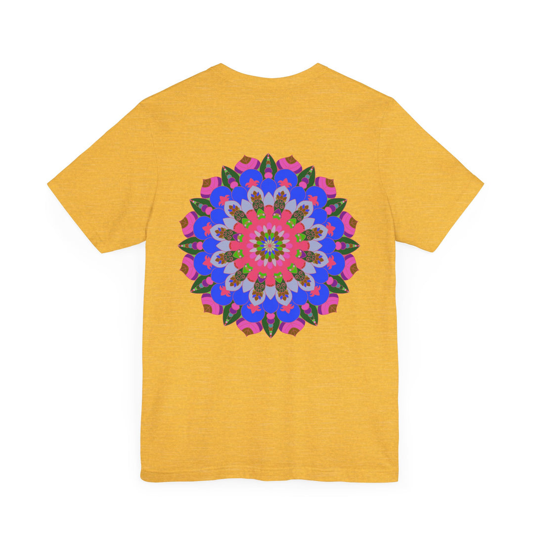 Colorful and intricate mandala design tee representing spiritual peace and harmony