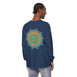 Colorful and intricate mandala design on a comfortable unisex long sleeve t-shirt