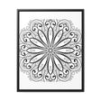 Beautiful handmade black and white mandala art on gallery canvas wrap, perfect for vertical display on any wall