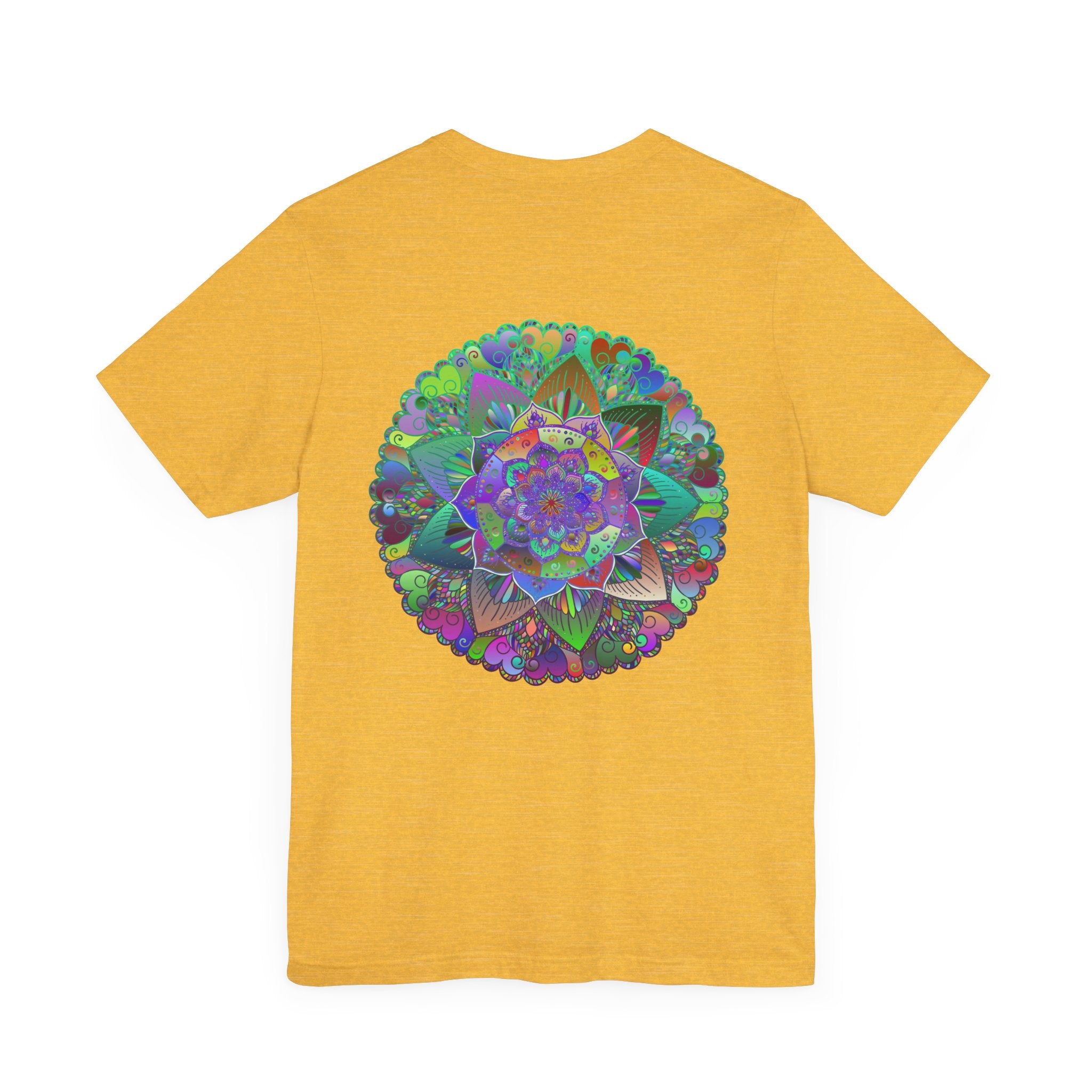 Bohemian mandala t-shirt with vivid colors and calming spiritual symbolism