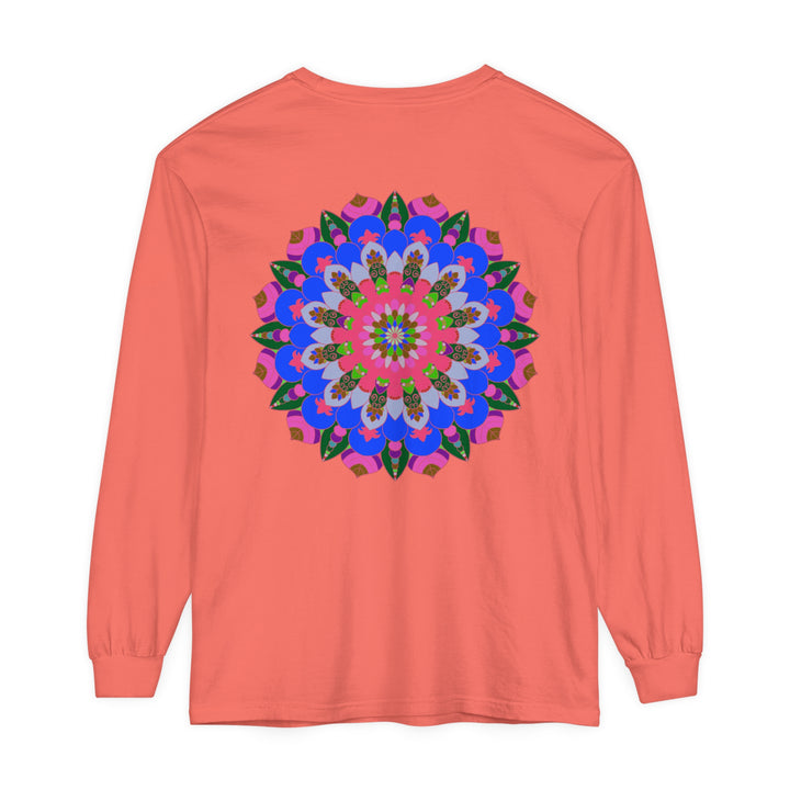 Colorful Mandala Long Sleeve T-Shirt in Artistic Style