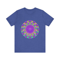 Beautiful purple and green mandala tee with intricate and stunning design
