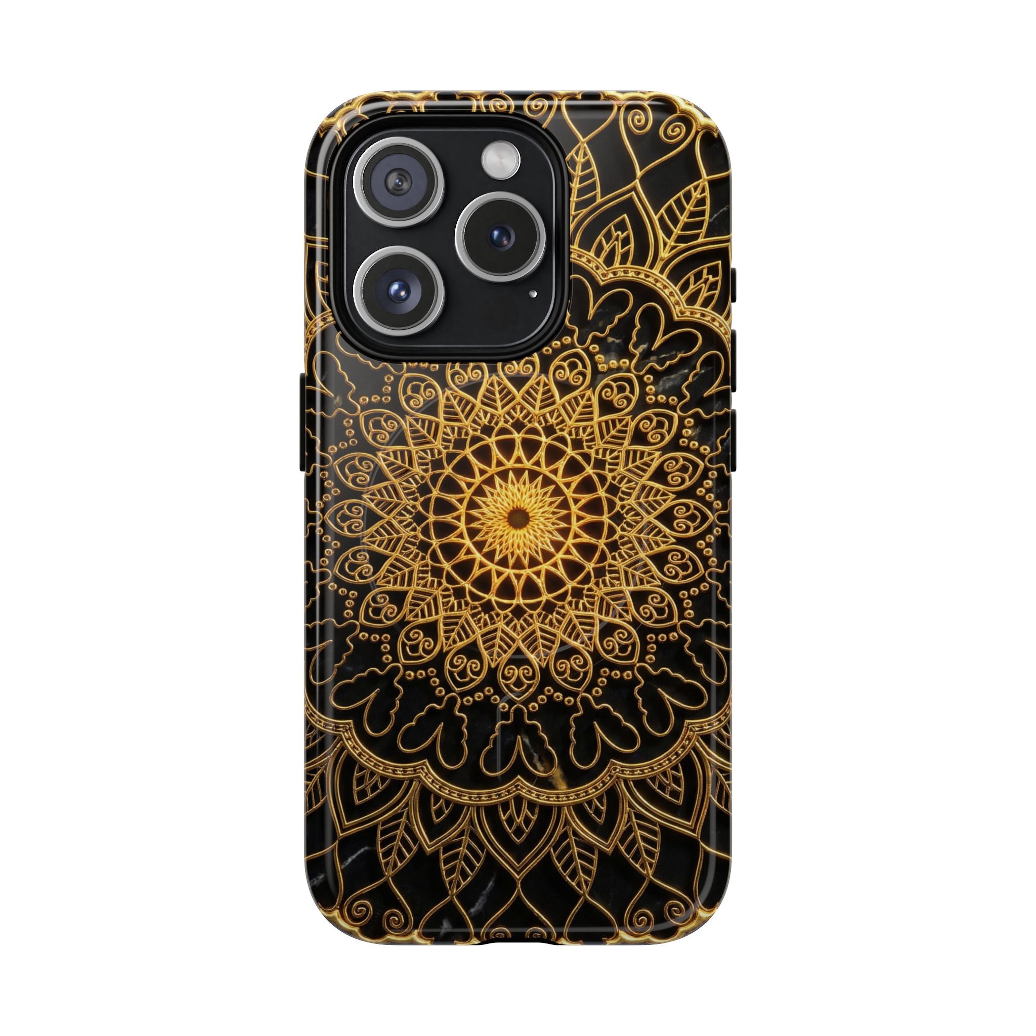 Mandala Gold Phone Case — Tough Magnetic iPhone Cover