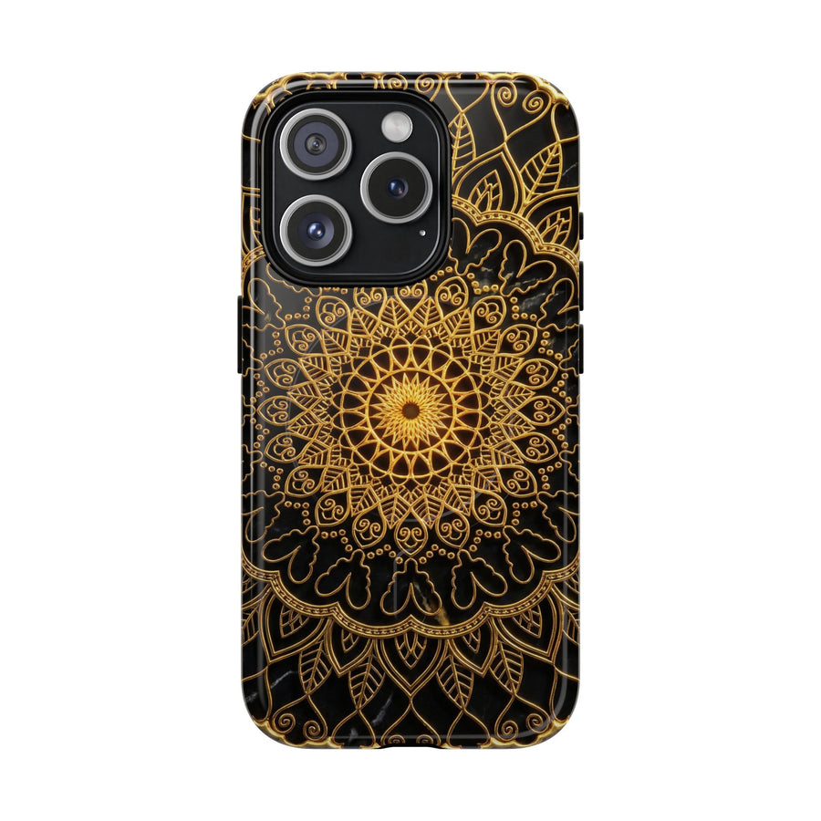 Mandala Gold Handyhülle — Robuste magnetische iPhone-Hülle