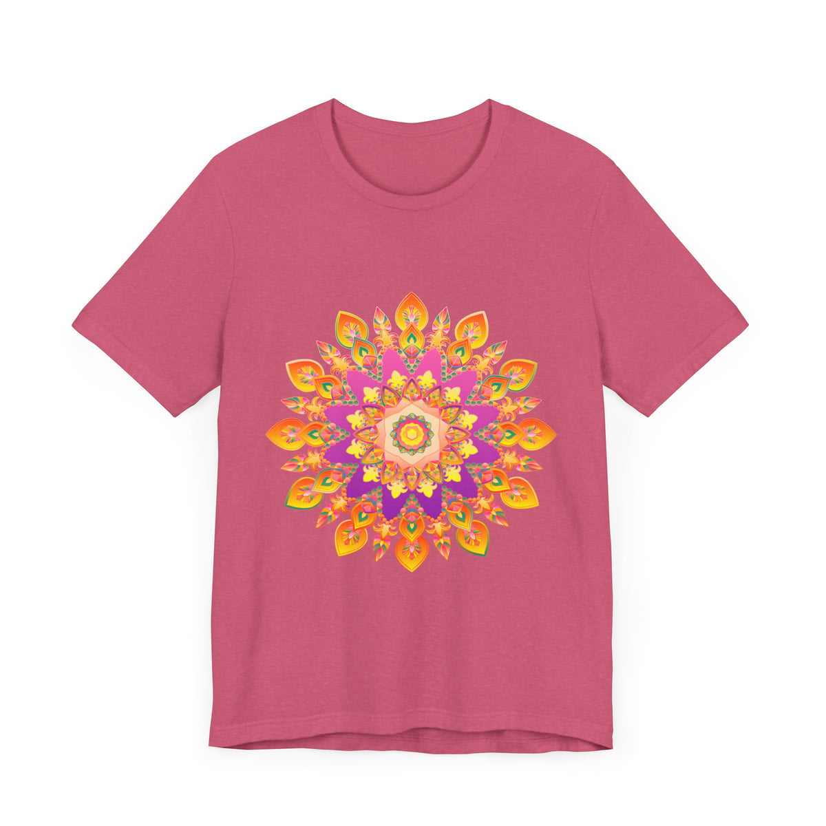 Vibrant Mandala T-Shirt featuring a colorful and detailed design with intricate patterns and bold, eye-catching colors