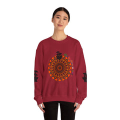 A cozy Unisex Heavy Blend™ Crewneck Sweatshirt featuring a Halloween-themed design with adorable ghosts, perfect for spooky season celebrations