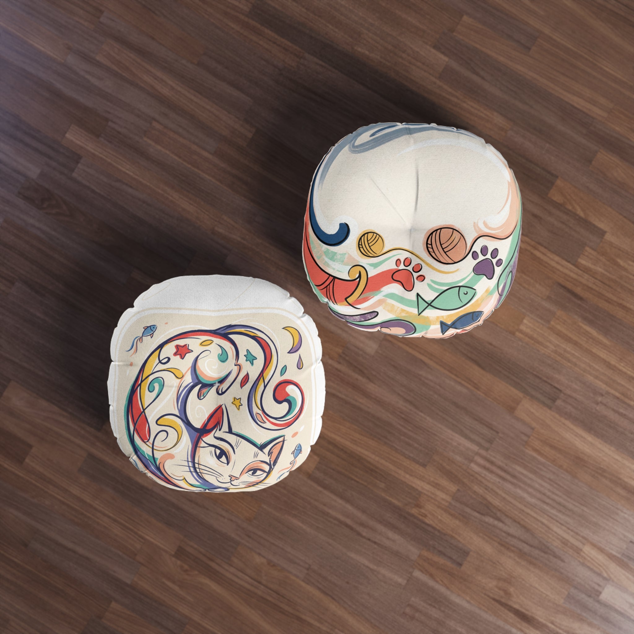 Dream-Loop Cat Floor Pillow