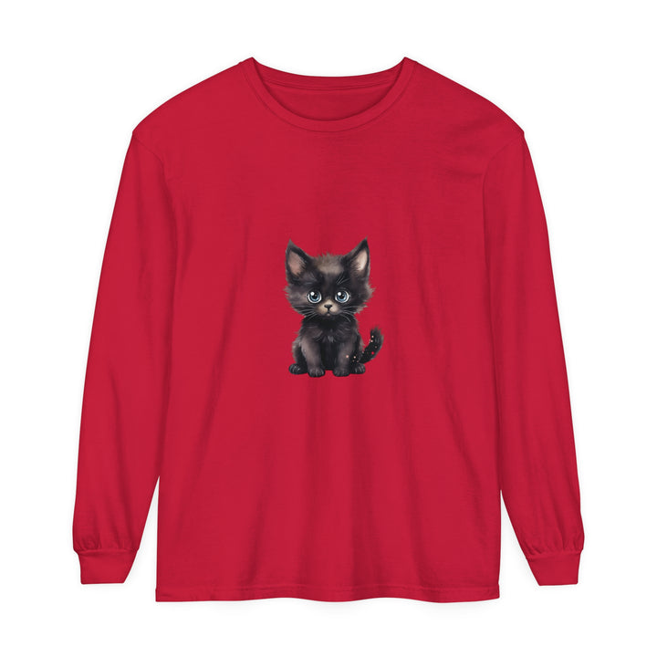 Cute Kitten with Blue Eyes Long Sleeve T-Shirt Alt Text 6