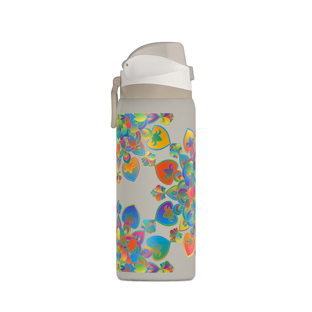 Insulated Water Bottle — Colorful Psychedelic Mandala 32oz
