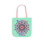 Mandala 'Love You Mom' Canvas Tote — Floral Mother's Day Gift Bag