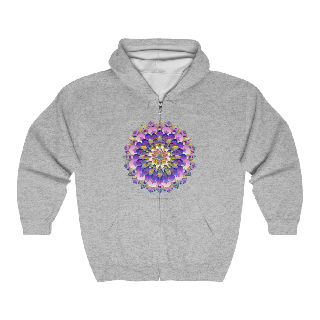 Colorful and vibrant mandala hoodie featuring psychedelic art designs and patterns