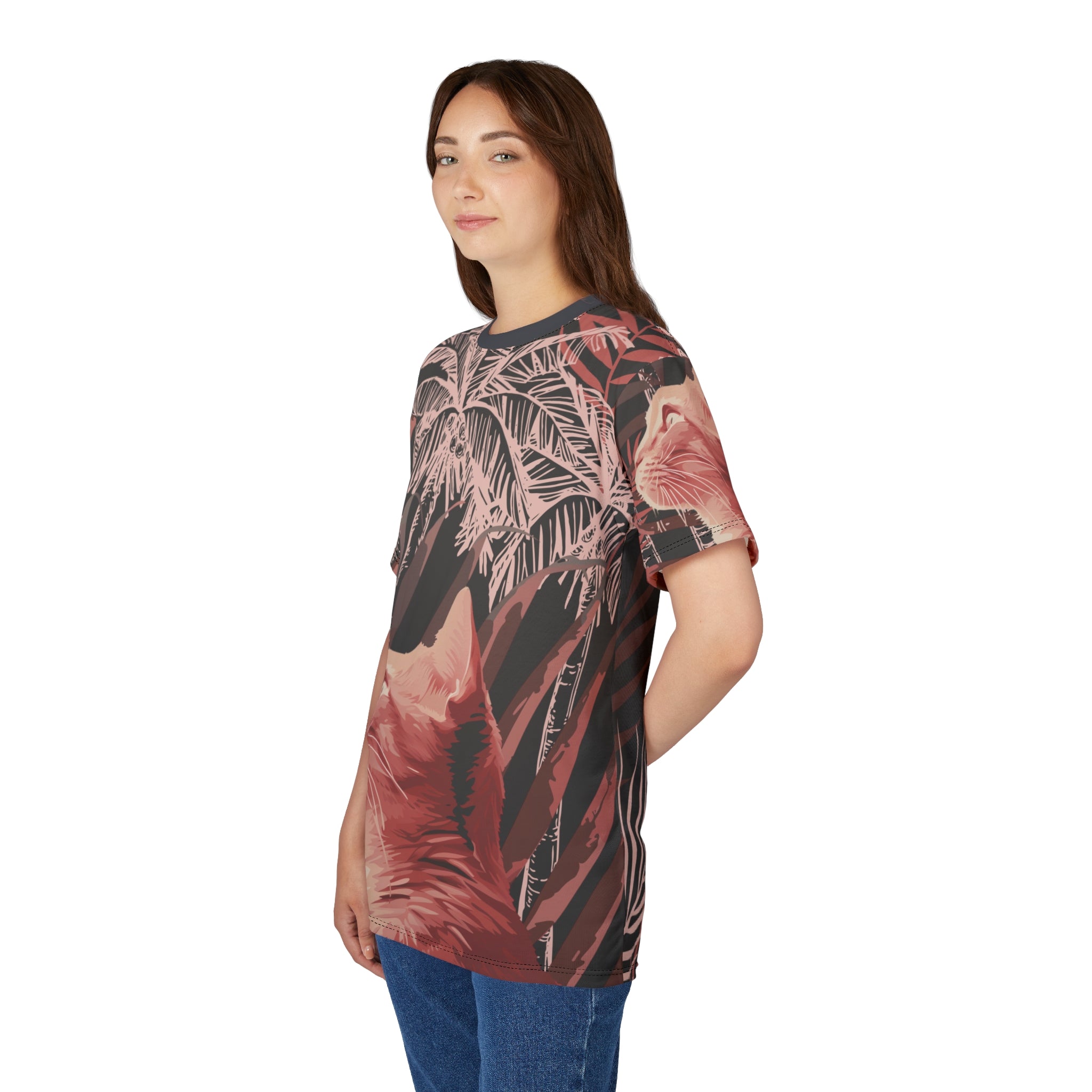 Tropical Cat All-Over Print Tee