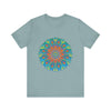 Vibrant and intricate Rainbow Mandala Tee with colorful and detailed design