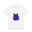 Black Cat Mystery - Abstract Art T-Shirt featuring a striking black cat design with mysterious abstract elements, perfect for cat lovers and art enthusiasts alike