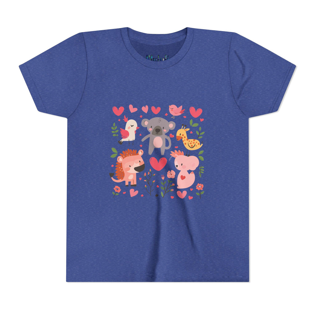 Entzückendes Animal Love Jugend T-Shirt, Süßes Kindershirt, Tier Grafik T-Shirt, Kindergeschenk, Geburtstags- oder Urlaubsoutfit 