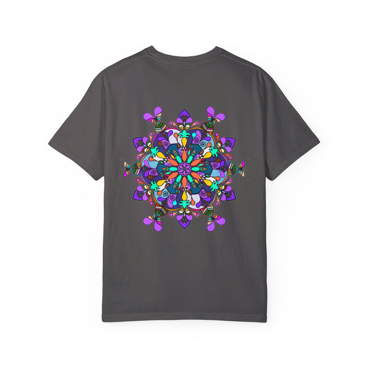 Unisex Mandala T-Shirt made of 100% Ring-Spun Cotton with Hand-Drawn Mandala Art, Garment-Dyed for Extra Comfort