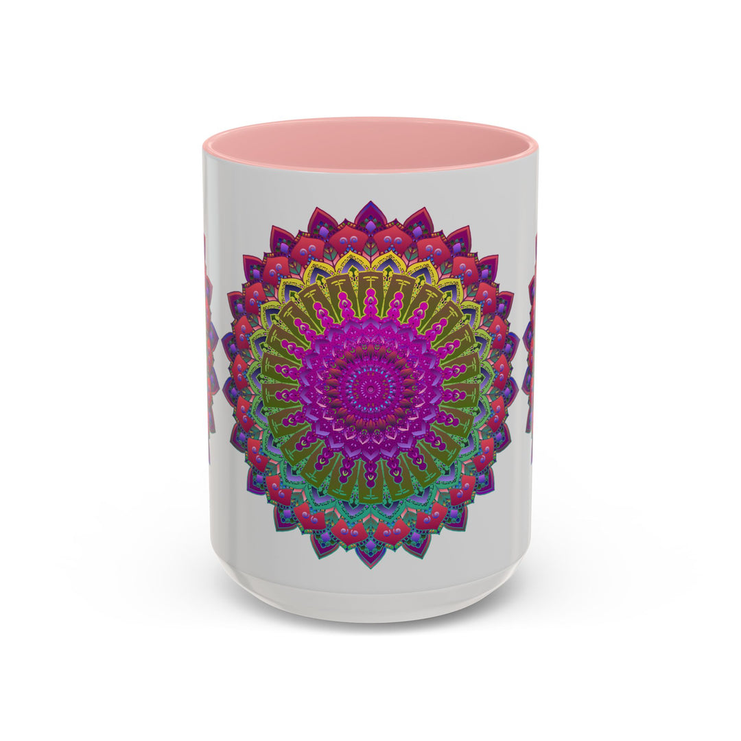 Colorful Mandala Art Mug with Eye-Catching and Detailed Design