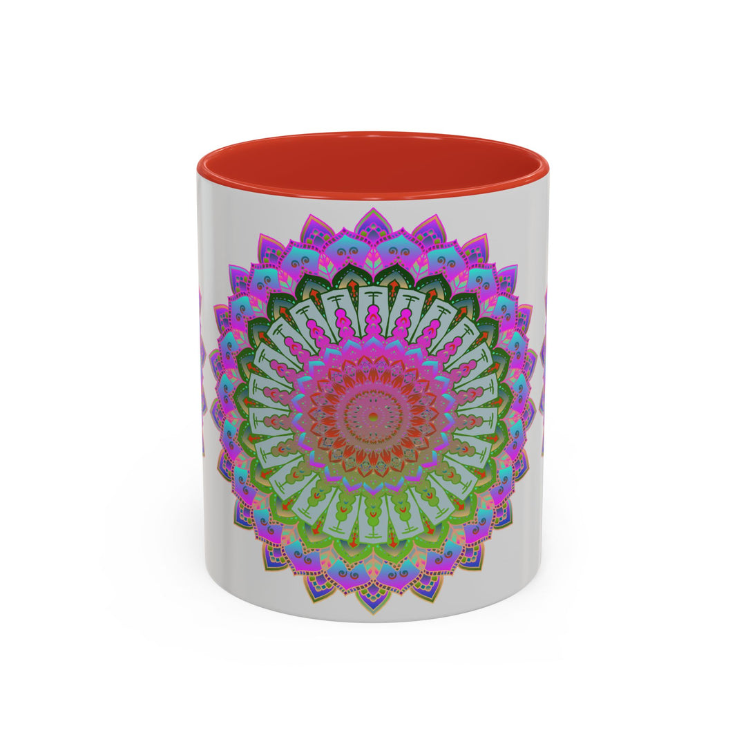 Mandala Art Mug with Vibrant and Intricate Floral Design