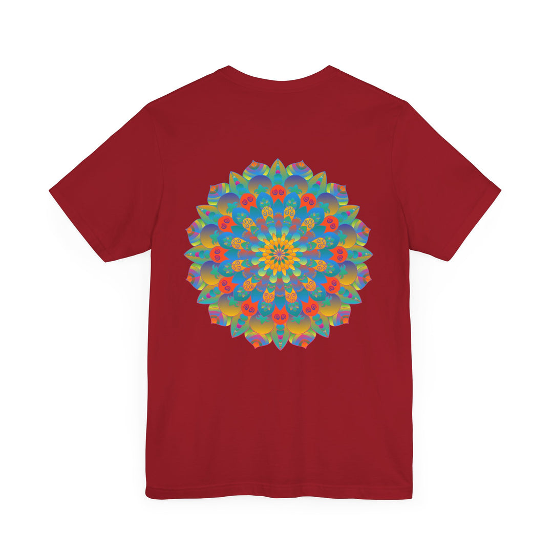  Intricate and colorful mandala t-shirt symbolizing spiritual peace