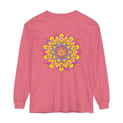 Colorful and intricate mandala design long sleeve t-shirt for all genders