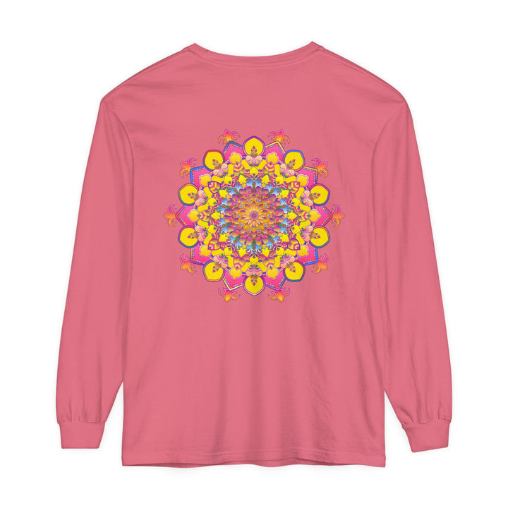 Colorful and intricate mandala design long sleeve t-shirt for all genders