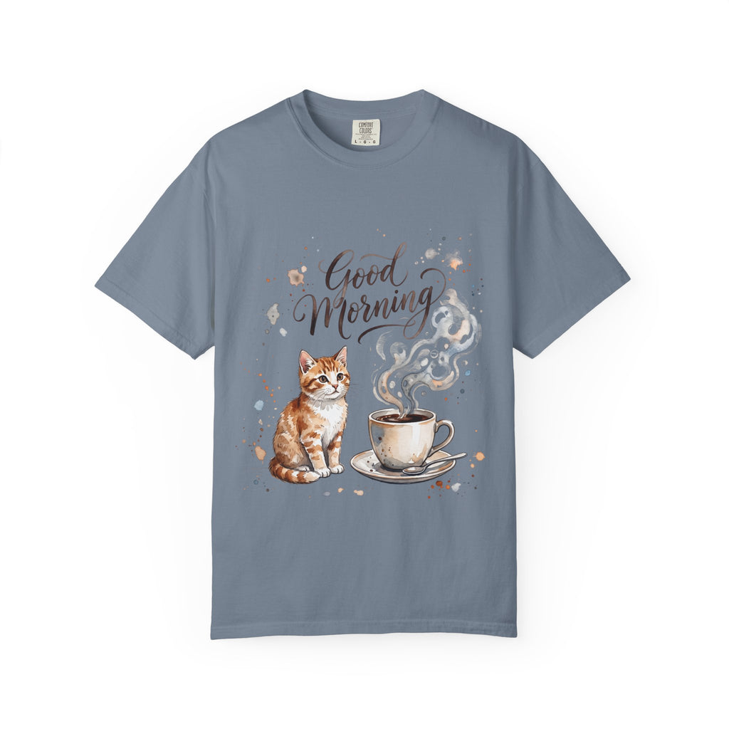 Good Morning Cat Coffee T-Shirt