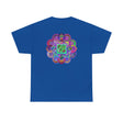 Colorful mandala art design printed on a comfortable unisex heavy cotton t-shirt, perfect for yoga and mindfulness practices