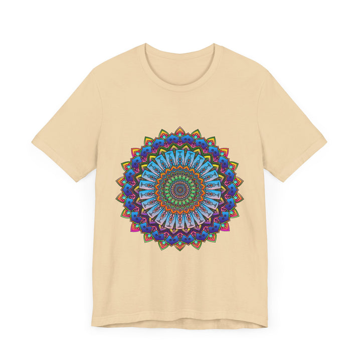 Vibrant Mandala Tee featuring a colorful and intricate design, perfect for adding a pop of color to your wardrobe