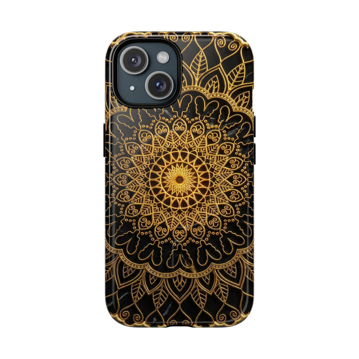 Mandala Gold Phone Case — Tough Magnetic iPhone Cover
