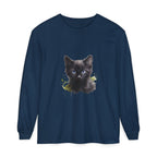 Mystische schwarze Katze – Langarm-T-Shirt
