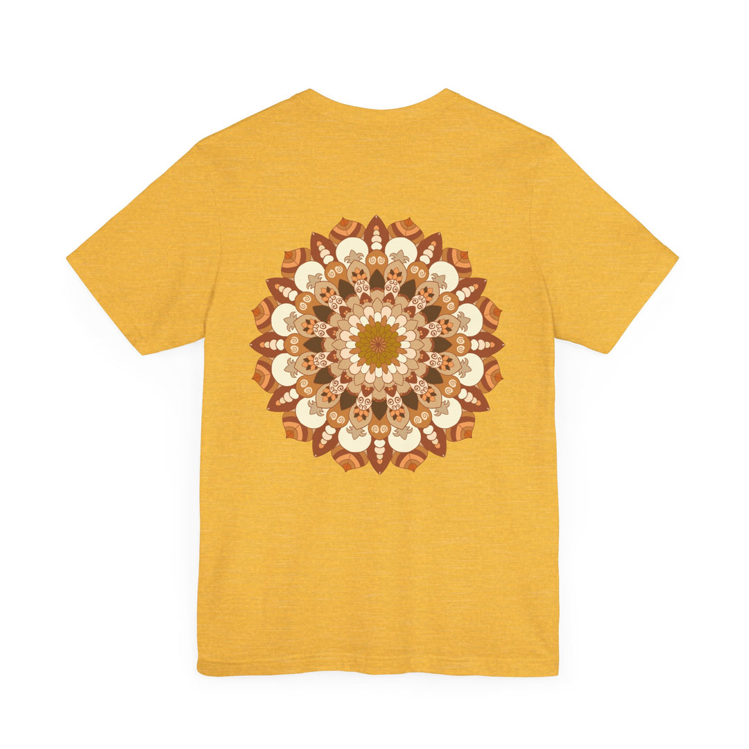 A close-up image of the Mandala Tee, a spiritual symbol representing peace and harmony, featuring intricate and colorful mandala design