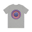 Vibrant Mandala T-Shirt featuring a colorful spiritual design promoting peace and harmony in a unique and stylish way