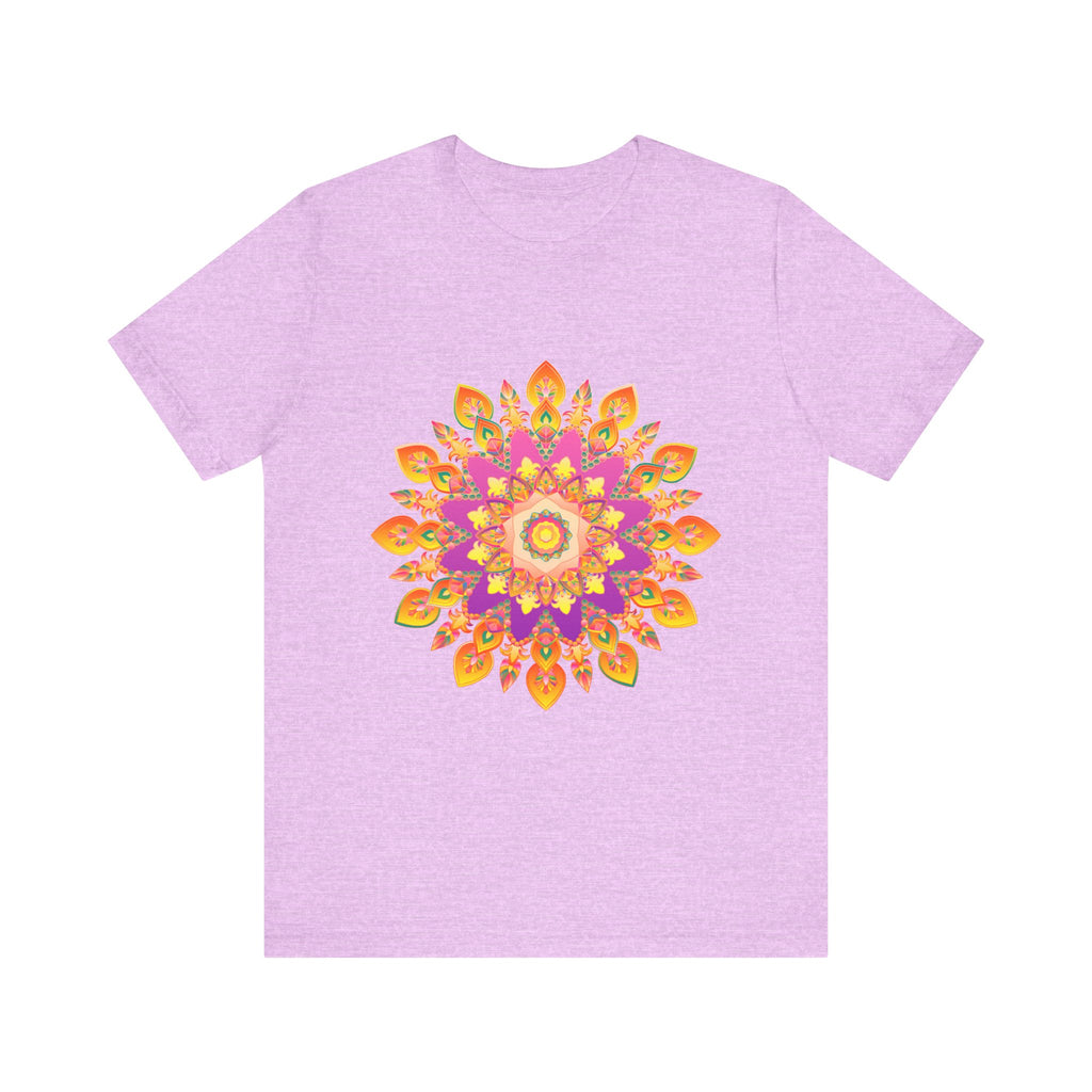 Vibrant Mandala T-Shirt featuring intricate and colorful design inspired by traditional Indian art, perfect for adding a pop of color and style to your wardrobe