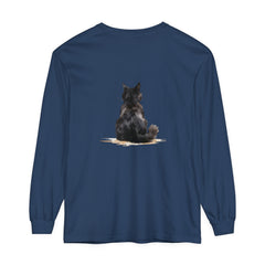 Black Cat Watercolor Unisex Long Sleeve T-Shirt, a stylish and comfortable garment for all genders
