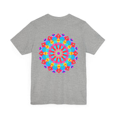 Vibrant Mandala Tee featuring intricate spiritual design, promoting peace and harmony