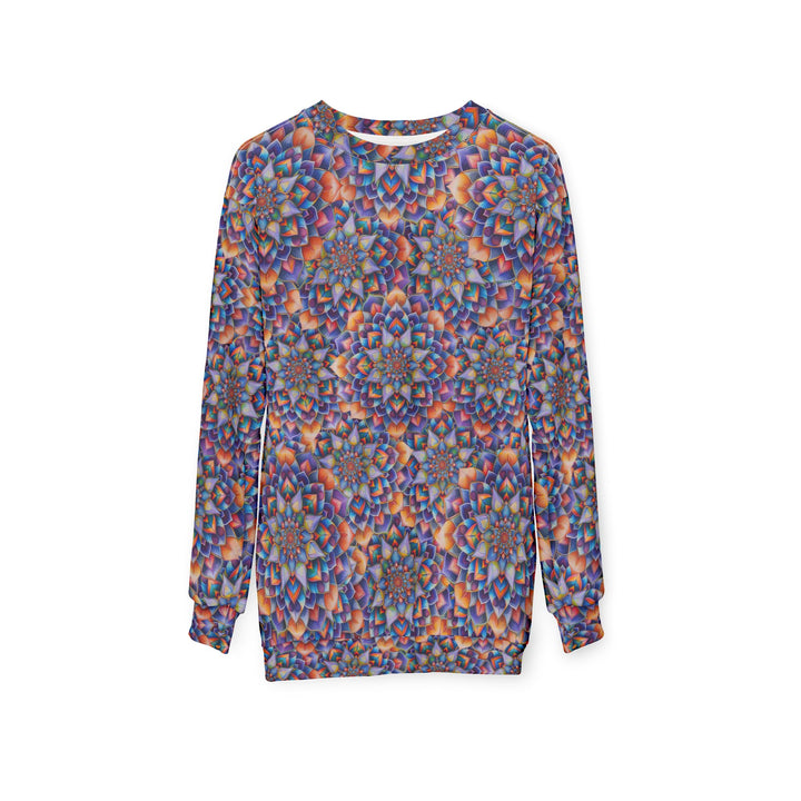 Kaleidoscope Floral Pattern All-Over Print Sweatshirt