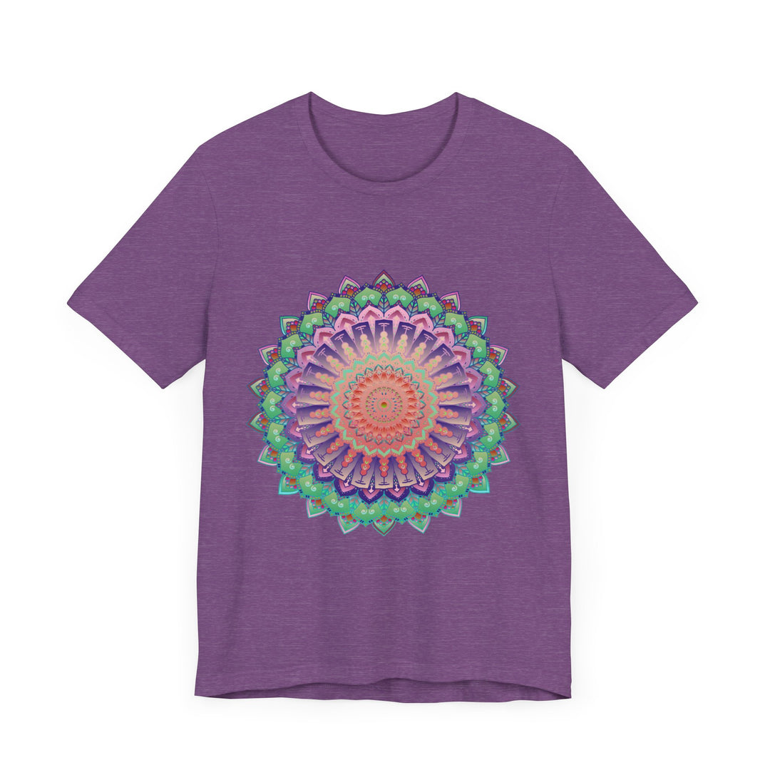 Vibrant Mandala Tee featuring a colorful and psychedelic design perfect for free spirits and festival-goers